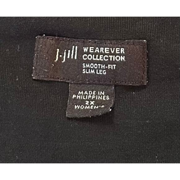 J. Jill Wearever Collection Smooth-Fit Slim Leg Pants Black Plus Size 2X - Picture 9 of 10